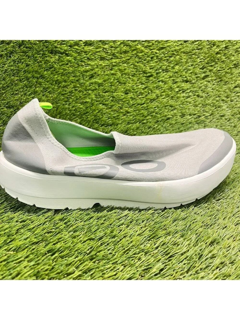 Oofos OOmg Eezee Low Mens Size 13 Gray Athletic Casual Walking Slip On Shoes